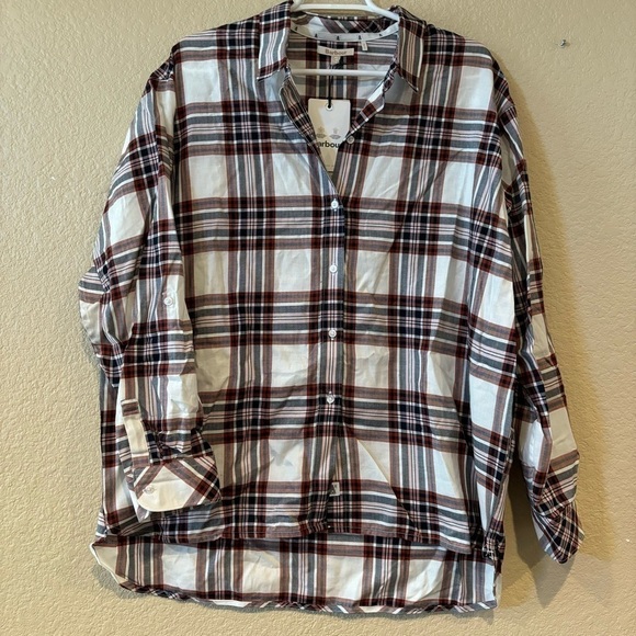 Barbour Tops - Barbour Plaid Button Down Tunic Top